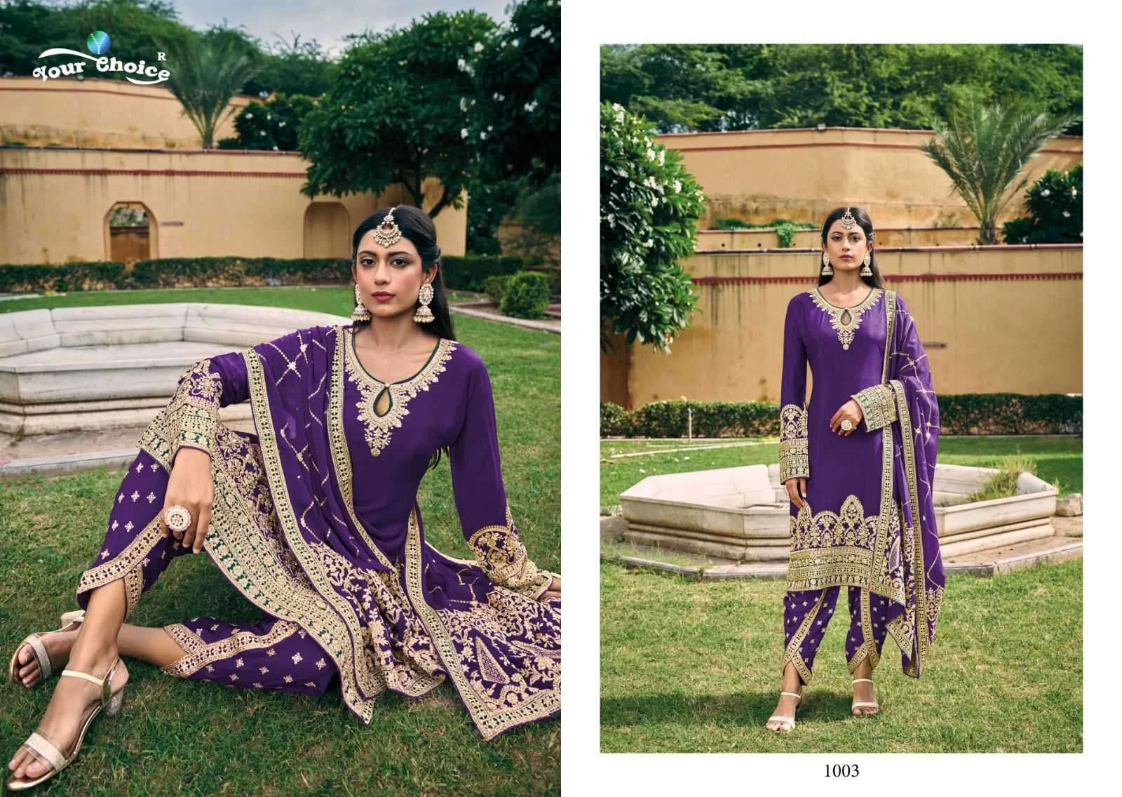 Your Choice Panjabi Suit Heavy Chinon Wholesale Designer Readymade Salwar Suit Catalog — Wholesale Salwar Suits, MPA wholesale from Surat — view 4